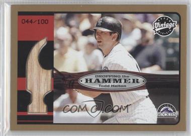 2003 Upper Deck Vintage - Dropping the Hammer - Gold #DH-TH - Todd Helton /100