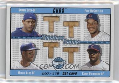 2003 Upper Deck Vintage - Timeless Teams Bats #T-SMAP - Moises Alou, Sammy Sosa, Fred McGriff, Corey Patterson /175