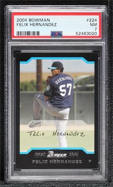 2004 Bowman - [Base] #224 - First Year - Felix Hernandez [PSA 7 NM]