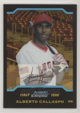 2004 Bowman Chrome - [Base] - Gold Refractor #176 - First Year - Alberto Callaspo /50