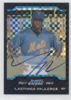 2004 Bowman Chrome - [Base] - X-Fractor #343 - First Year Autograph - Lastings Milledge
