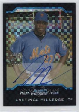 2004 Bowman Chrome - [Base] - X-Fractor #343 - First Year Autograph - Lastings Milledge