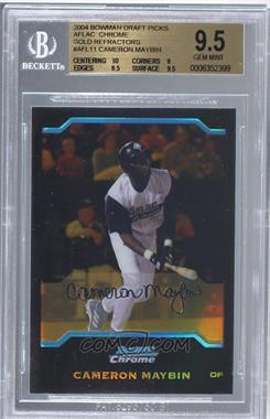 2004 Bowman Draft Picks & Prospects - Aflac All-American - Chrome Gold Refractor #AFL11 - Cameron Maybin /50 [BGS 9.5 GEM MINT]