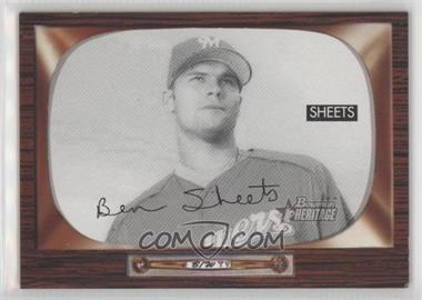 2004 Bowman Heritage - [Base] - Black & White #102 - Ben Sheets