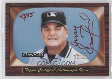 2004 Bowman Heritage - Signs of Authority - Red Ink #SA-JC - Jerry Crawford /55