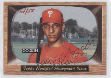 2004 Bowman Heritage - Signs of Greatness - Red Ink #SGA-GG - Greg Golson /55