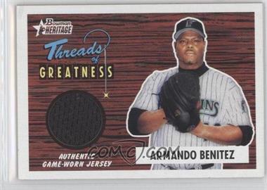 2004 Bowman Heritage - Threads of Greatness #TG-AGB - Armando Benitez