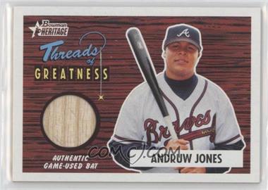 2004 Bowman Heritage - Threads of Greatness #TG-AJ - Andruw Jones