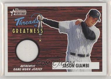2004 Bowman Heritage - Threads of Greatness #TG-JG2 - Jason Giambi
