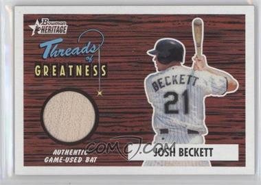 2004 Bowman Heritage - Threads of Greatness #TG-JPB2 - Josh Beckett