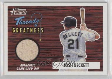 2004 Bowman Heritage - Threads of Greatness #TG-JPB2 - Josh Beckett