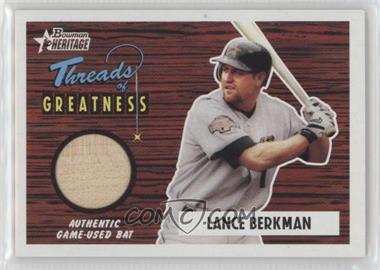 2004 Bowman Heritage - Threads of Greatness #TG-LB - Lance Berkman