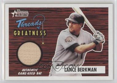 2004 Bowman Heritage - Threads of Greatness #TG-LB - Lance Berkman