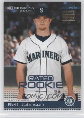 2004 Donruss - [Base] - Press Proof Gold #48 - Rated Rookie - Rett Johnson /25