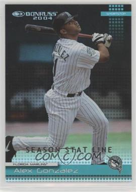2004 Donruss - [Base] - Stat Line Season #265 - Alex Gonzalez /135
