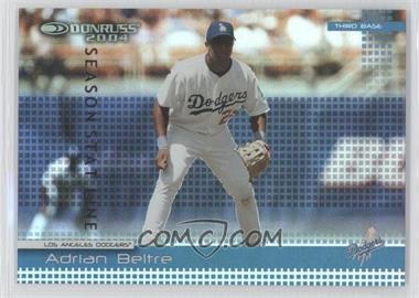 2004 Donruss - [Base] - Stat Line Season #284 - Adrian Beltre /80