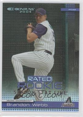 2004 Donruss - [Base] - Stat Line Season #36 - Rated Rookie - Brandon Webb /172