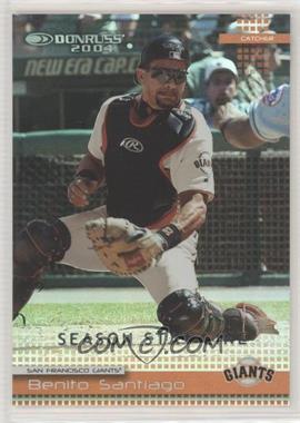 2004 Donruss - [Base] - Stat Line Season #360 - Benito Santiago /108