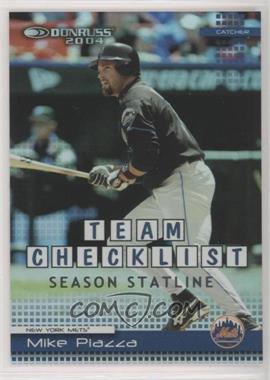 2004 Donruss - [Base] - Stat Line Season #395 - Team Checklist - Mike Piazza /66