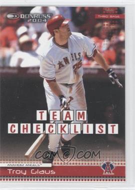 2004 Donruss - [Base] #371 - Team Checklist - Troy Glaus