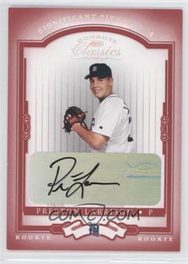 2004 Donruss Classics - [Base] - Significant Signatures Red #192 - Preston Larrison /250