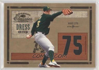 2004 Donruss Classics - Dress Code - Jersey Number Game-Worn Jersey #DC-19 - Barry Zito /100 [EX to NM]