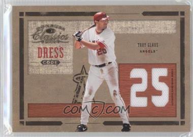 2004 Donruss Classics - Dress Code - Jersey Number Game-Worn Jersey #DC-6 - Troy Glaus /100