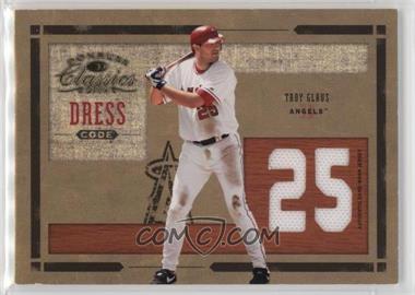 2004 Donruss Classics - Dress Code - Jersey Number Game-Worn Jersey #DC-6 - Troy Glaus /100 [EX to NM]