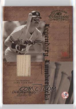 2004 Donruss Classics - Legendary - Lumberjacks Game-Used Bat #LB-17 - Don Mattingly /100