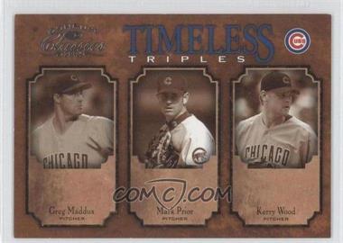 2004 Donruss Classics - Timeless Triples #TT-5 - Greg Maddux, Mark Prior, Kerry Wood /500