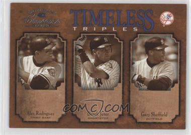 2004 Donruss Classics - Timeless Triples #TT-6 - Alex Rodriguez, Derek Jeter, Gary Sheffield /500