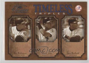 2004 Donruss Classics - Timeless Triples #TT-6 - Alex Rodriguez, Derek Jeter, Gary Sheffield /500