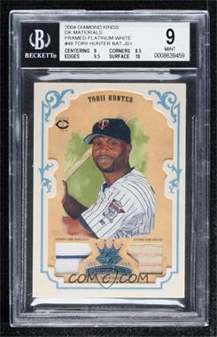 2004 Donruss Diamond Kings - [Base] - Platinum White Framed Materials #48 - Torii Hunter /1 [BGS 9 MINT]