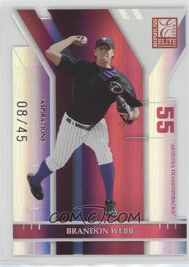 2004 Donruss Elite - [Base] - Aspirations Die-Cut #74 - Brandon Webb /45