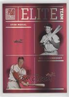 Red Schoendienst, Enos Slaughter, Stan Musial, Marty Marion [EX to NM…