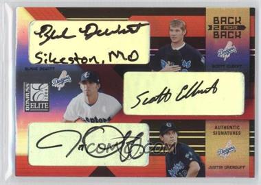 2004 Donruss Elite Extra Edition - Back 2 Back Picks Signatures #BB-16 - Blake DeWitt, Scott Elbert, Justin Orenduff /250