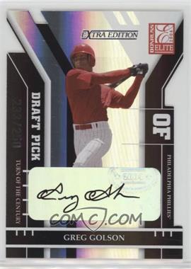 2004 Donruss Elite Extra Edition - [Base] - Turn of the Century Die-Cut Signatures #301 - Greg Golson /250