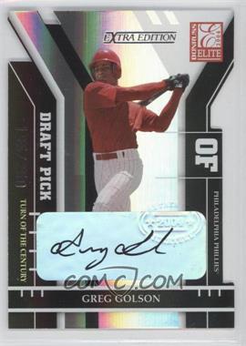 2004 Donruss Elite Extra Edition - [Base] - Turn of the Century Die-Cut Signatures #301 - Greg Golson /250