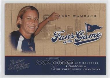 2004 Donruss Leather & Lumber - Fans of the Game #FG-4 - Abby Wambach [Noted]