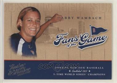 2004 Donruss Leather & Lumber - Fans of the Game #FG-4 - Abby Wambach