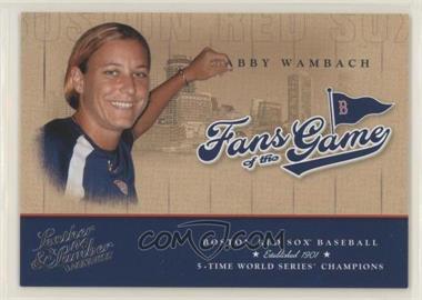 2004 Donruss Leather & Lumber - Fans of the Game #FG-4 - Abby Wambach