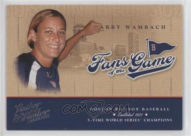 2004 Donruss Leather & Lumber - Fans of the Game #FG-4 - Abby Wambach