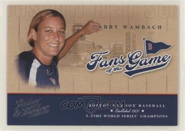 2004 Donruss Leather & Lumber - Fans of the Game #FG-4 - Abby Wambach