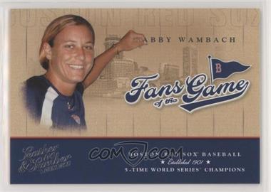 2004 Donruss Leather & Lumber - Fans of the Game #FG-4 - Abby Wambach