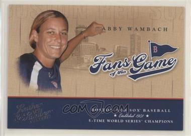 2004 Donruss Leather & Lumber - Fans of the Game #FG-4 - Abby Wambach