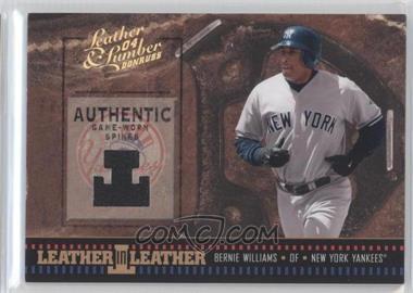 2004 Donruss Leather & Lumber - Leather in Leather - Materials #LEL-31 - Bernie Williams /50