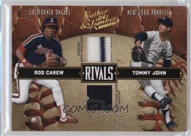 2004 Donruss Leather & Lumber - Rivals - Materials #LLR-12 - Rod Carew, Tommy John /250