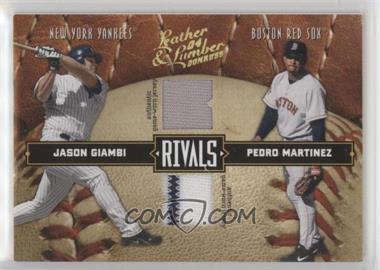 2004 Donruss Leather & Lumber - Rivals - Materials #LLR-13 - Jason Giambi, Pedro Martinez /250