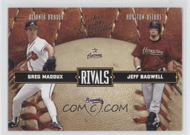 2004 Donruss Leather & Lumber - Rivals #LLR-18 - Greg Maddux, Jeff Bagwell /2499