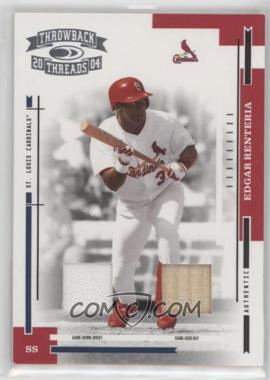 2004 Donruss Throwback Threads - [Base] - Material Combo #178 - Edgar Renteria /50